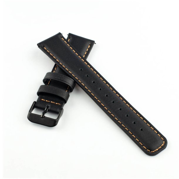 Rustik L�derrem II med Quick-release - Sort