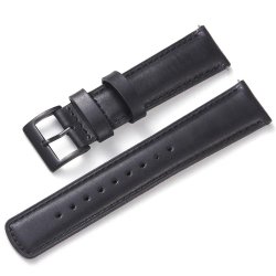 Rustik Lderrem med Quick-release - Sort