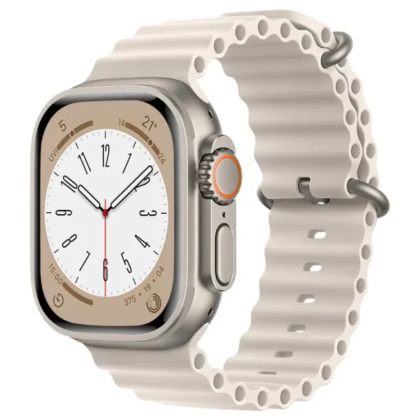 Silikonerem til Apple Watch - Creme