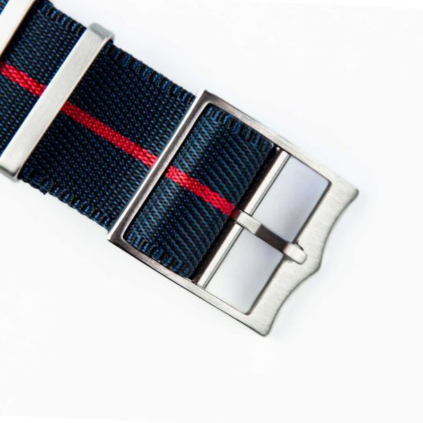 Single Pass Luksus - Marinebl� med r�d stribe