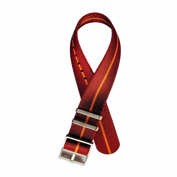 Single Pass Luksus - Vinr�d med orange stribe