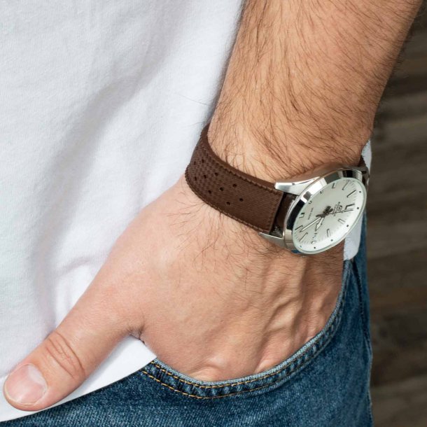 Tropisk gummirem i FKM med quick-release - Brun