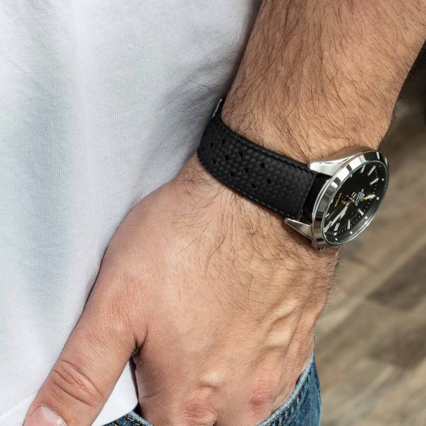 Classic Tropical Gummirem med quick-release - Sort