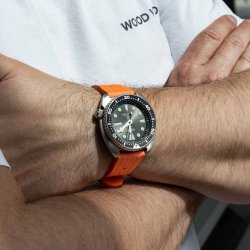 Vaffelmnstret gummirem i FKM med quick-release - Orange