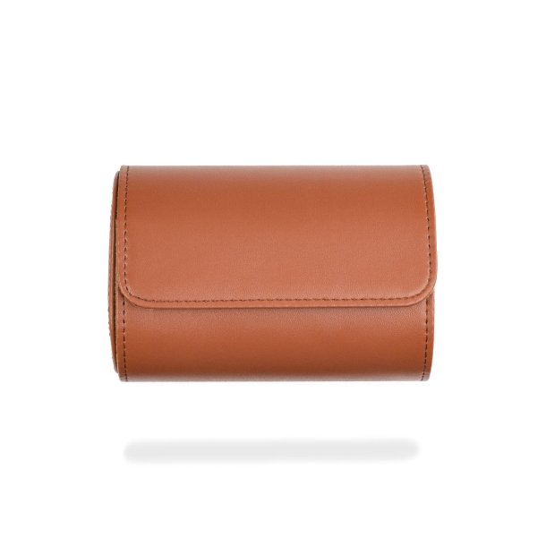  Watch Roll til to ure - Cognacfarvet