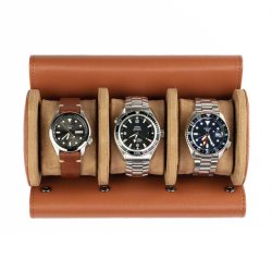 Watch Roll til tre ure - Cognacfarvet