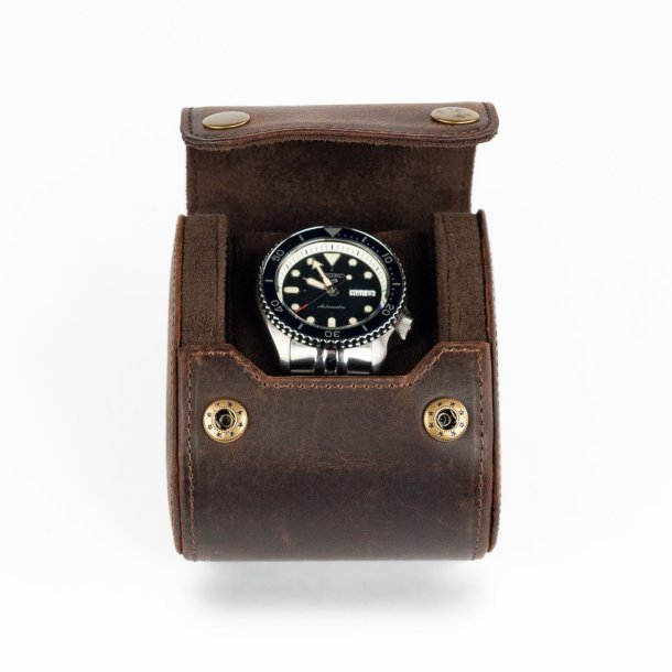 Watch Roll til �t ur i crazy horse-l�der - M�rkebrun