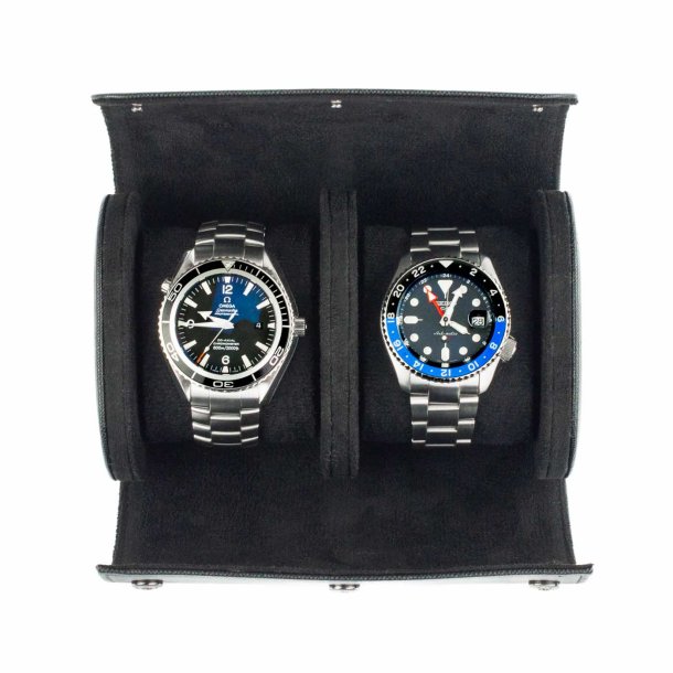 Watch Roll til to ure - Sort Saffiano