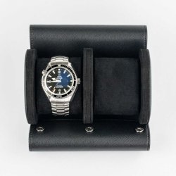 Watch Roll til to ure - Sort Saffiano