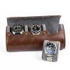 Premium Watch Roll til tre ure - Brun